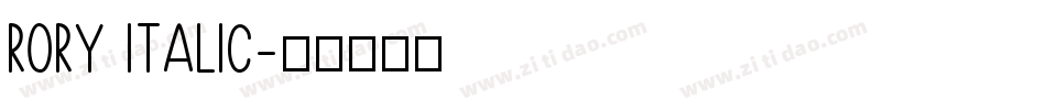 Rory Italic字体转换